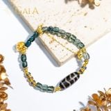  Vòng đá Tourmaline phối Dzi sóng nước 