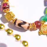  Vòng Tourmaline phối Dzi Răng Cọp 