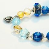  Vòng đá Kyanite, Thạch anh tóc vàng phối charm pandora 