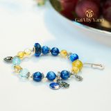  Vòng đá Kyanite, Thạch anh tóc vàng phối charm pandora 
