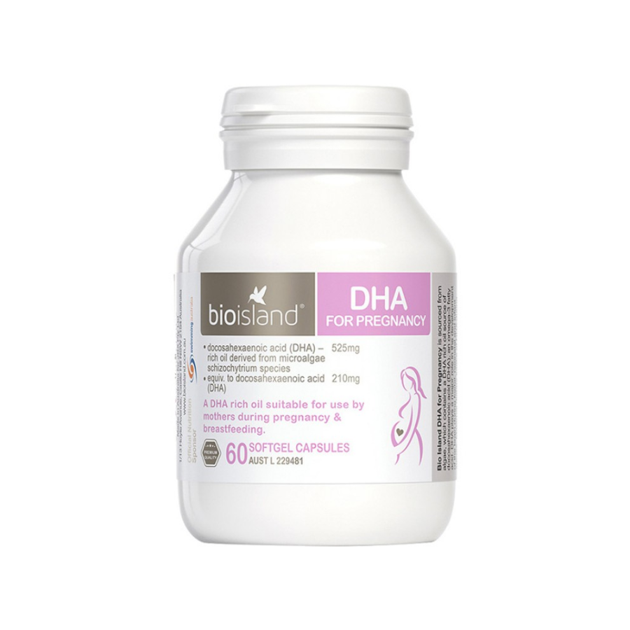  Viên Uống Bổ Sung DHA Bioisland Úc Cho Bà Bầu Hộp 60 viên 