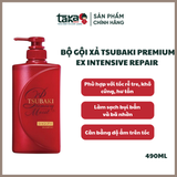  Set Dầu Gội Xả Tsubaki Premium Moist - Màu đỏ 490mlx2 