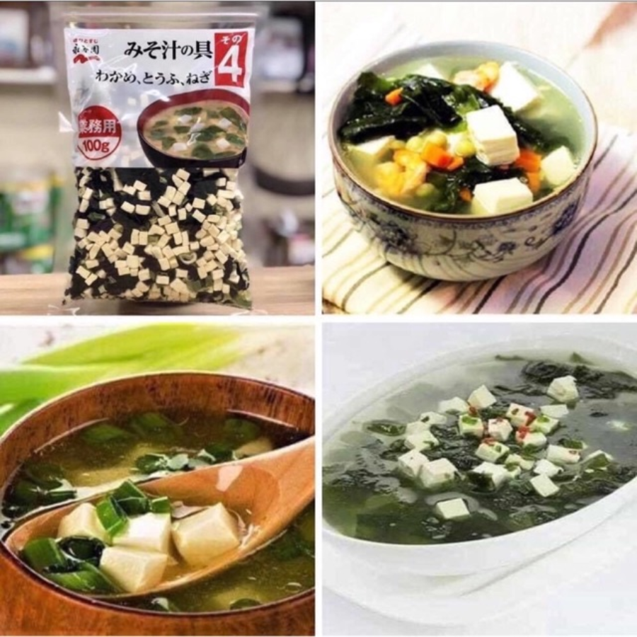  Rong Biển Đậu Hũ Sấy Nấu Canh Nagatanien Nhật Bản - 100G 