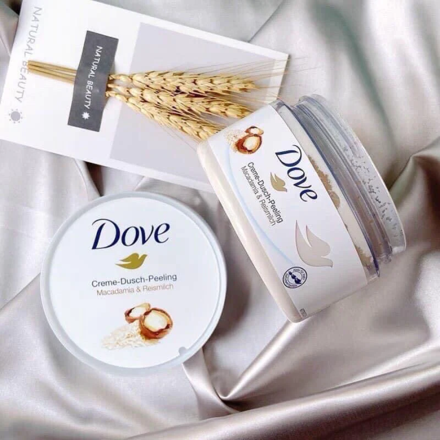  Tẩy Tế Bào Chết Body Dove Creme Dusch Peeling Macadamia & Reismilch 225ml 