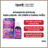  Vitamin D3 Ostelin Liquid Kids Úc Cho Trẻ Trên 6 Tháng 20ml 
