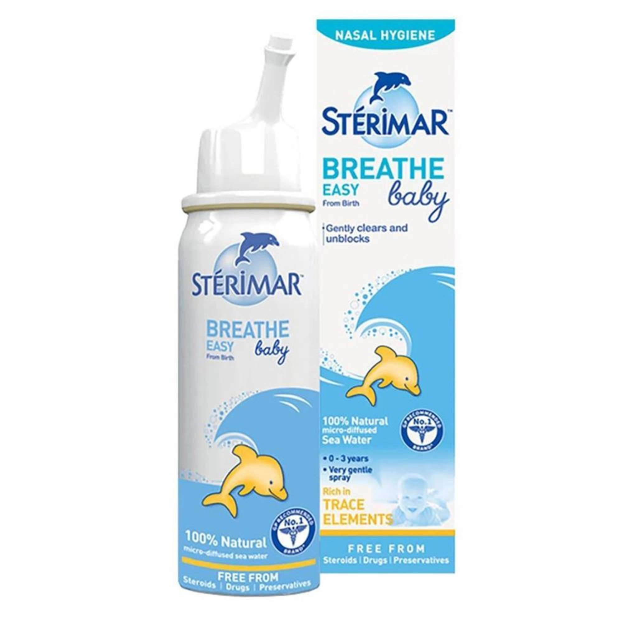  Xịt Muối Biển Sterimar Baby Màu Xanh Pháp - 100Ml 