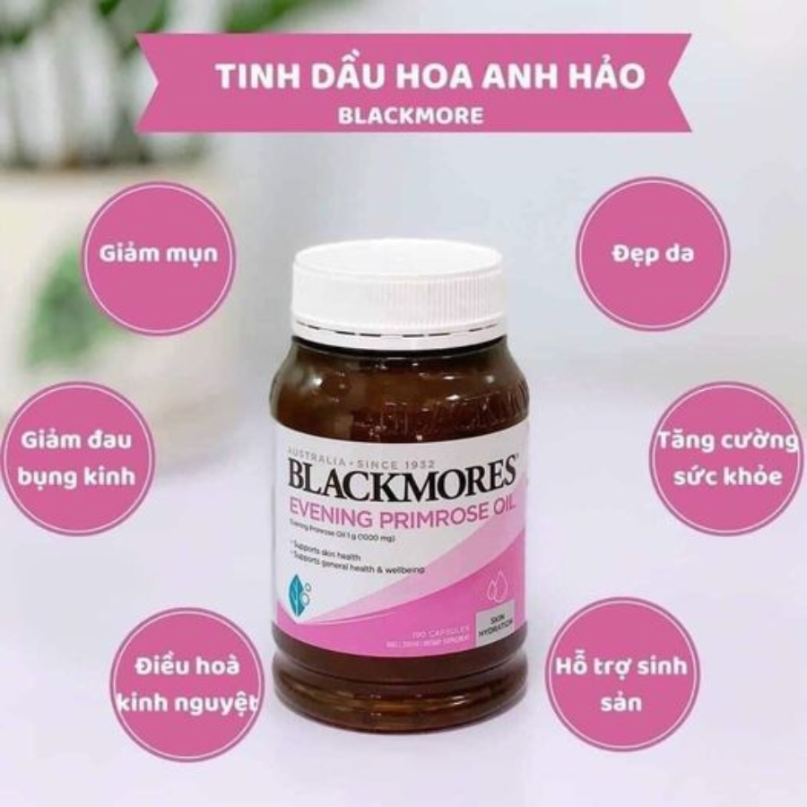  Viên Uống Tinh Dầu Hoa Anh Thảo Blackmores Evening Primrose Oil 190 Viên 