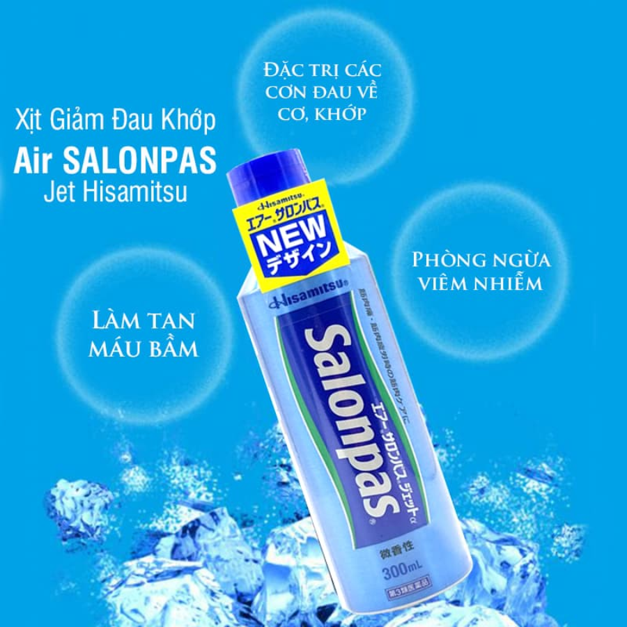 Xịt Giảm Đau Khớp Air Salonpas Jet Hisamitsu Nhật Bản - 300ML