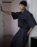  HALF CIRCLE DENIM SHIRT 