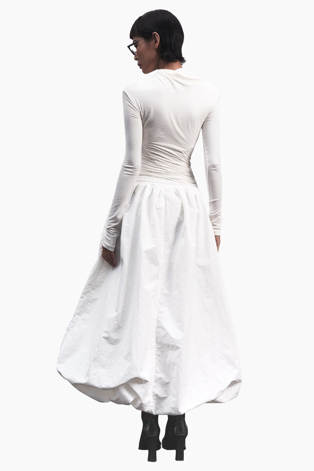  CRINKLED LONG SKIRT 