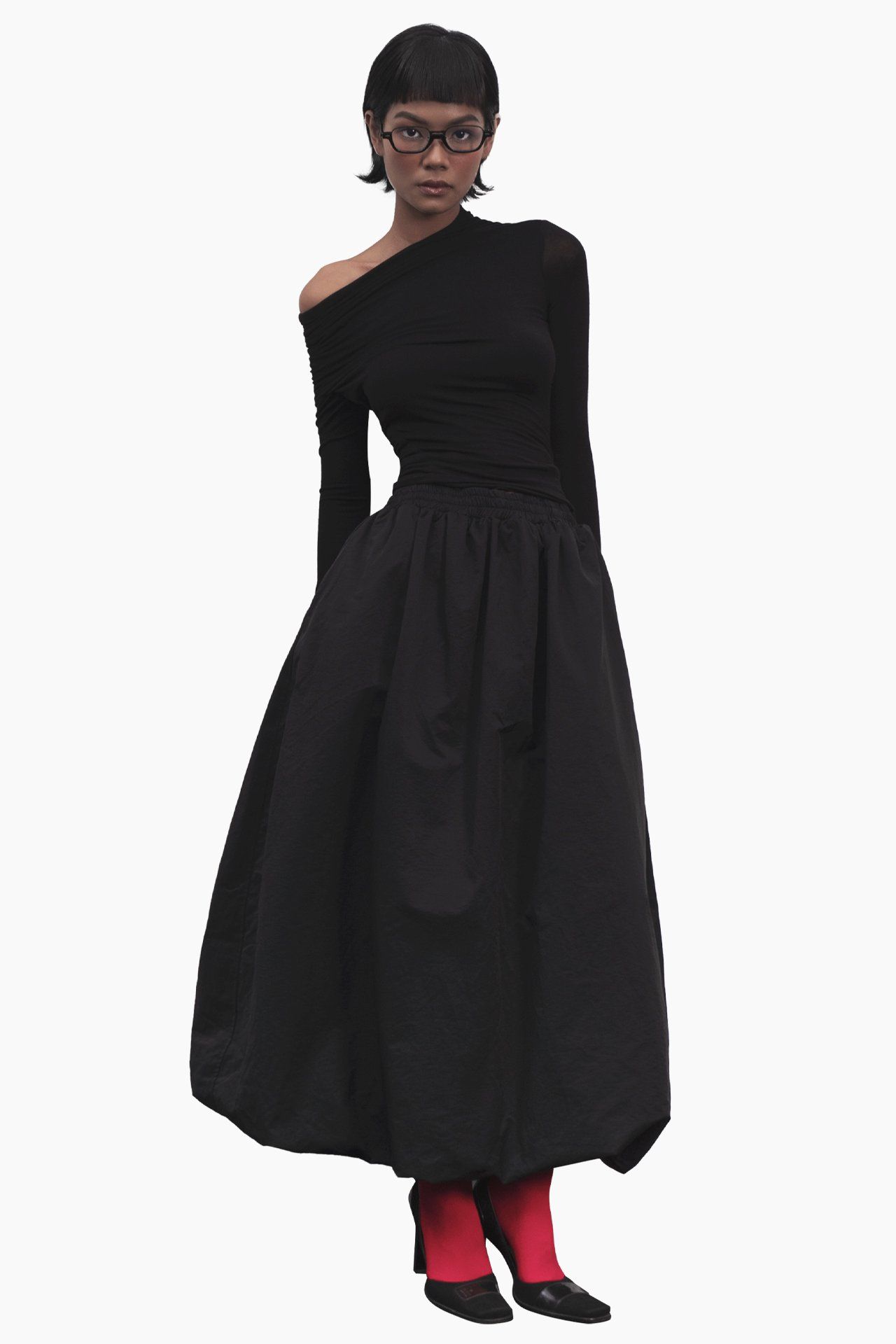  CRINKLED LONG SKIRT 