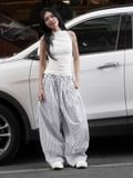  STRIPED CURVY TROUSERS 