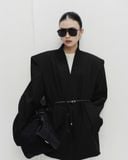  COLLARLESS BLAZER 