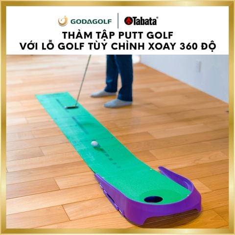  Thảm Tập Gạt Bóng Putt Golf Với Lỗ Xoay 360 độ FUJITA MAT U-2.3 GV0136 | Tabata Golf Chính Hãng 