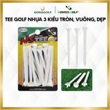  Tee golf nhựa 3 kiểu tròn, vuông, dẹp - Chân đỡ phát bóng NEO STEP NS181 | Koviss Golf Chính Hãng. 