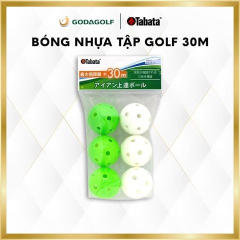  Gói 6 Bóng Nhựa Rỗng Tập Golf Tabata - Bóng Tập Golf (Khoảng cách bay tối đa 30M) - GV0310 | Tabata Golf Chính Hãng 