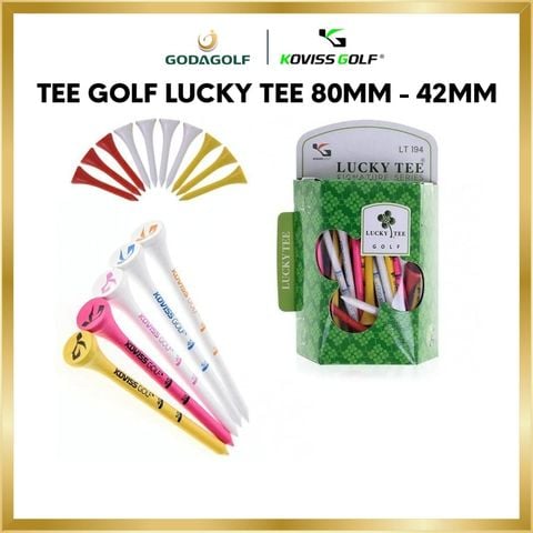  Tee Golf gỗ Lucky Tee Koviss - Chân đỡ bóng golf LT194 (80mm + 42mm)  | Koviss Golf Chính Hãng. 