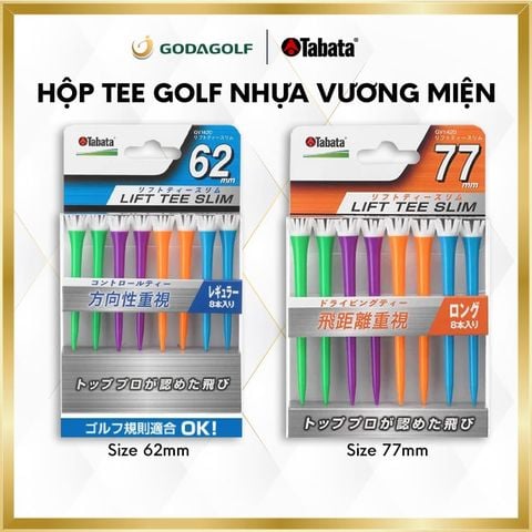  Tee Golf Nhựa Cao Cấp Tabata - Chân đỡ phát bóng GV1420B |  62mm 77mm  | Tabata Golf chính hãng 