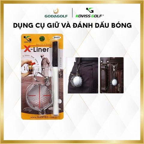  Dụng Cụ Kẻ Line Golf BH421 Ball Marker Bộ 1 Bút + 1 Khuôn Vẽ Bóng  | Koviss Golf Chính Hãng. 