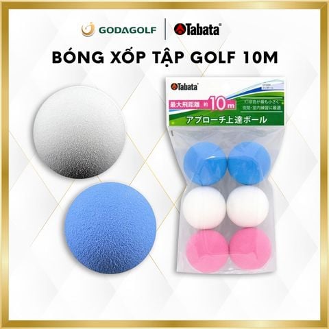 Gói 6 Bóng Xốp Tập Golf Tabata - Bóng Bọt Biển Mềm (Khoảng cách bay tối đa 10 M) GV0304| Tabata Golf Chính Hãng 