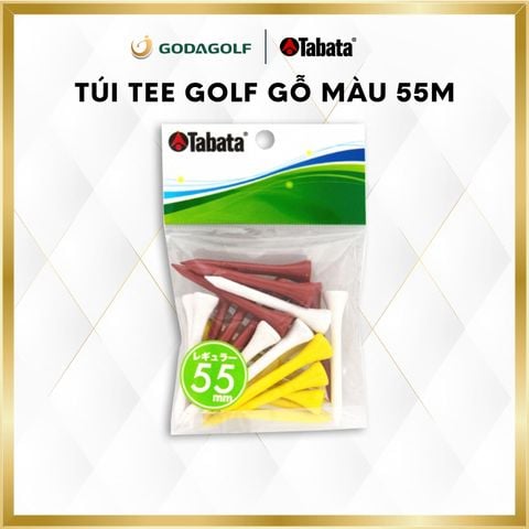  Tee Golf Gỗ Cao Cấp Tabata 55mm - Chân đỡ phát bóng GV0505 | Tabata Golf Chính Hãng 