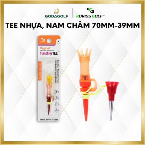  Tee Golf Nhựa Nam Châm Bật  180º Koviss - Chân Đỡ Phát Bóng Hoa Sen TT151 | 70mm - 39mm | Koviss Golf Chính Hãng. 