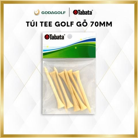  Tee Golf Gỗ Cao Cấp Tabata 70mm - Chân đỡ phát bóng GV0434 | Tabata Golf Chính Hãng 