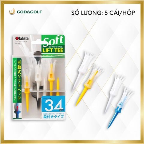  Tee Golf Nhựa Đầu Mềm Tabata 34 mm, Chân Đỡ Phát Bóng GV0447| PBL PP Y | Tabata Golf Chính Hãng. 