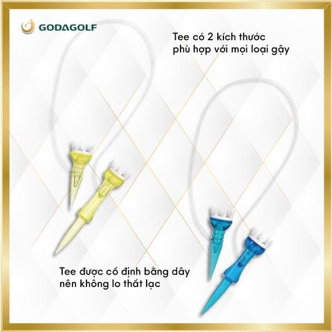  Tee Golf Nhựa Cao Cấp Tabata , Chân đỡ phát bóng có dây nối | 34mm 40mm 48mm | Tabata Golf chính hãng 