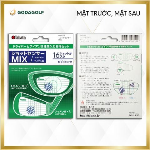  Hộp Cảm Biến Mặt Gậy Golf Fairway Iron Tabata Shot Sticher (16 Miếng) - Ghi lại điểm tiếp xúc bóng | Tabata Golf 