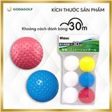  Gói 6 Bóng Nhựa Mềm Tập Golf Tabata - Bóng Tập Golf (Khoảng cách bay tối đa 30M) GV0311| Tabata Golf Chính Hãng 