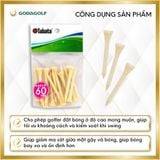  Tee Golf Gỗ Cao Cấp Tabata 60mm - Chân đỡ phát bóng GV0509 | Tabata Golf Chính Hãng 