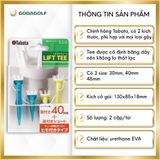  Tee Golf Nhựa Cao Cấp Tabata , Chân đỡ phát bóng có dây nối | 34mm 40mm 48mm | Tabata Golf chính hãng 
