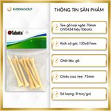  Tee Golf Gỗ Cao Cấp Tabata 70mm - Chân đỡ phát bóng GV0434 | Tabata Golf Chính Hãng 