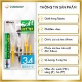  Tee Golf Nhựa Đầu Mềm Tabata 34 mm, Chân Đỡ Phát Bóng GV0447| PBL PP Y | Tabata Golf Chính Hãng. 