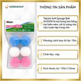  Gói 6 Bóng Xốp Tập Golf Tabata - Bóng Bọt Biển Mềm (Khoảng cách bay tối đa 10 M) GV0304| Tabata Golf Chính Hãng 
