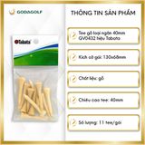  Tee Golf Gỗ Cao Cấp Tabata 40mm - Chân đỡ phát bóng GV0432 | Tabata Golf Chính Hãng 