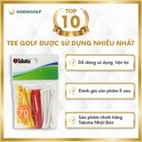  Tee Golf Gỗ Cao Cấp Tabata 70mm - Chân đỡ phát bóng GV0507 | Tabata Golf Chính Hãng 