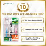  Tee Golf Nhựa Đầu Mềm Tabata 34mm, Chân Đỡ Phát Bóng (Bộ 4 cây) Tabata Golf Chính Hãng. 