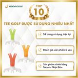  Tee Golf Bạch Tuộc Tabata - Chân đỡ phát bóng golf GV1409 | 36mm 40mm 44mm | Tabata Golf chính hãng 