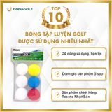  Gói 6 Bóng Nhựa Mềm Tập Golf Tabata - Bóng Tập Golf (Khoảng cách bay tối đa 30M) GV0311| Tabata Golf Chính Hãng 