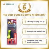  Tee Golf Nhựa Đầu vuông nút Bật 180º Koviss - Chân Đỡ Phát Bóng ET161| 76 mm - 39 mm | Koviss Golf Chính Hãng. 