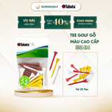  Tee Golf Gỗ Cao Cấp Tabata 55mm - Chân đỡ phát bóng GV0505 | Tabata Golf Chính Hãng 
