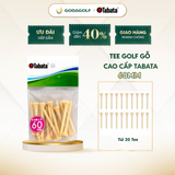  Tee Golf Gỗ Cao Cấp Tabata 60mm - Chân đỡ phát bóng GV0509 | Tabata Golf Chính Hãng 