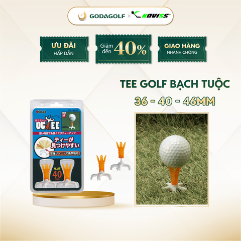  Tee Golf Bạch Tuộc Tabata - Chân đỡ phát bóng golf GV1409 | 36mm 40mm 44mm | Tabata Golf chính hãng 