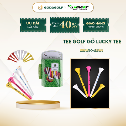  Tee Golf gỗ Lucky Tee Koviss - Chân đỡ bóng golf LT194 (80mm + 42mm)  | Koviss Golf Chính Hãng. 