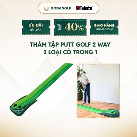  Thảm Tập Putt Golf Tabata 2 mặt cỏ 2way, Thảm tập golf tại nhà | Tabata Golf chính hãng 