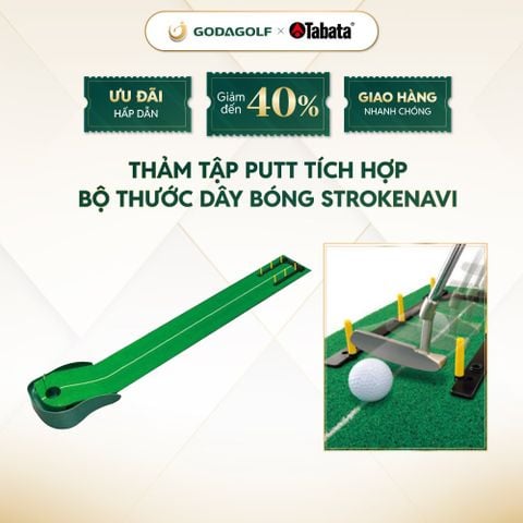  Thảm Tập Gạt Bóng Tabata Putter Mat GV0127, Thảm tập golf tại nhà | Tabata Golf chính hãng 