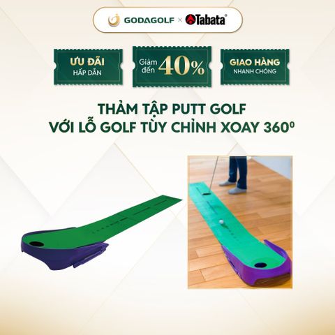  Thảm Tập Gạt Bóng Putt Golf Với Lỗ Xoay 360 độ FUJITA MAT U-2.3 GV0136 | Tabata Golf Chính Hãng 
