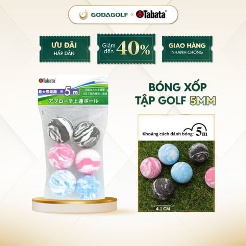  Gói 6 Bóng Xốp Tập Golf Tabata - Bóng Mềm (Khoảng cách bay tối đa 10 M) GV0302 | Tabata Golf Chính Hãng 